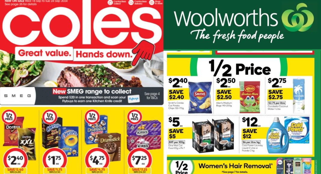 Coles and Woolworths catalogue- Image Source; Marketing Material