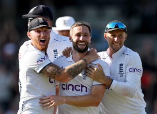 England Celebrates; mage Source: Twitter @englandcricket