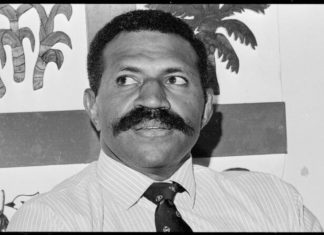 The 1987 Fiji military coup leader Sitiveni Rabuka photographed circa 29 May 1987 (Image Courtesy: Ian Mackley)