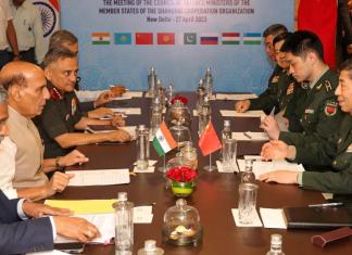 India-China defence ministers meet; Image Source: PIB