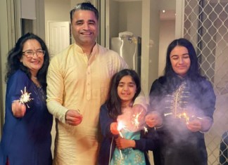 Indian Australia family celebrating Diwali; Picture Source; Manoj Mansukhani