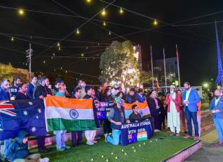 Pray for India Vigil at Federation Square; Picture Siurce: Senthill Sundram