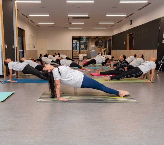 Yoga for Self and Society, conducted by Dr. Vidhi Sirohi, the founder of YogicVidhi Yoga Studio; Image Source: Supplied